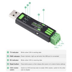 Waveshare USB to CAN-A Adapter with STM32 Chip Solution – Robocraze
