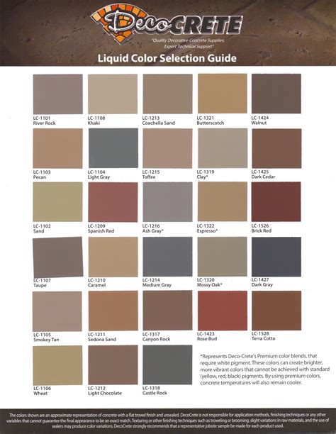 Color Chart For Stamped Concrete at Florence Kovar blog