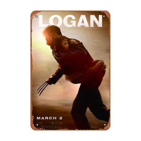 Buy Kasdbopa Logan Movie Wolverine Hugh Jackman Doris Morgado Retro Tin ...