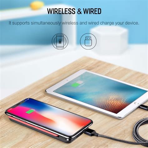 Rock ® Wire-less Charging PowerBank ABS Body With Digital Display High ...