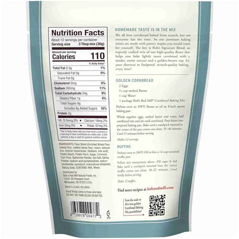 Bob’s Red Mill Golden Cornbread Baking Mix – 13 oz - Salsa Express