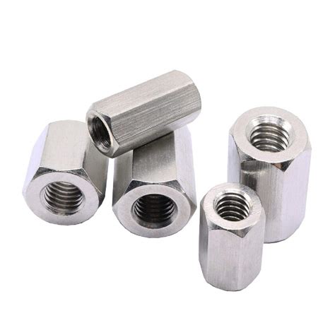 Buy 10 x Metric Hexagon 12mm Connector Long Nuts, for Connecting ...