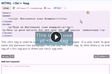 Text On HR Tag in HTML 的图像结果