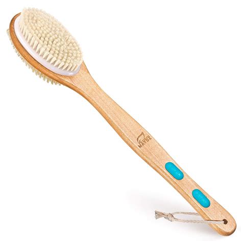 Back Brush Long Handle for Shower - Soft and Firm Double Sided ...
