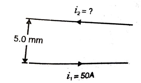 A long, straight wire is fixed horizontally and carries a current of 50 ...