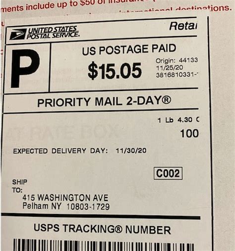 Priority Mail label - ClearHealthCosts