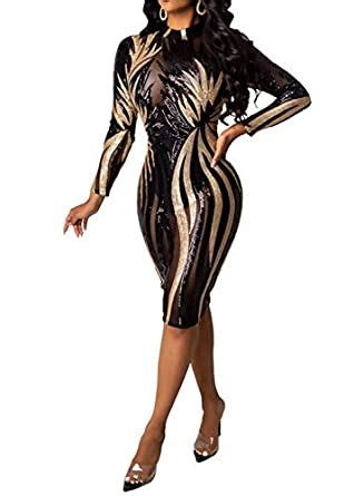 Buy HOMELEX Women's Glitter Sexy Turtleneck Sequin Long Sleeves Hollow ...