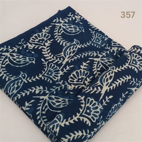 Dabu Indigo Hand Block Printed Pure Cotton Fabric – BOMBAY LOOMS