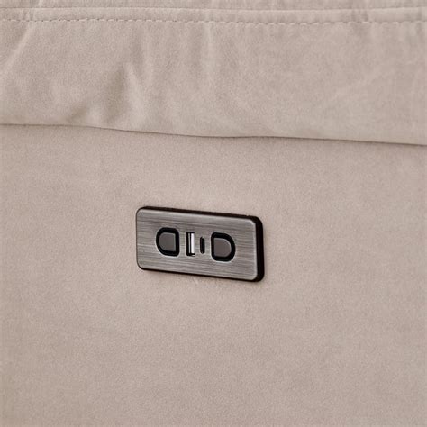 Buy Helios Acropolis Fabric 1-Seater Electric Recliner - Greige from ...