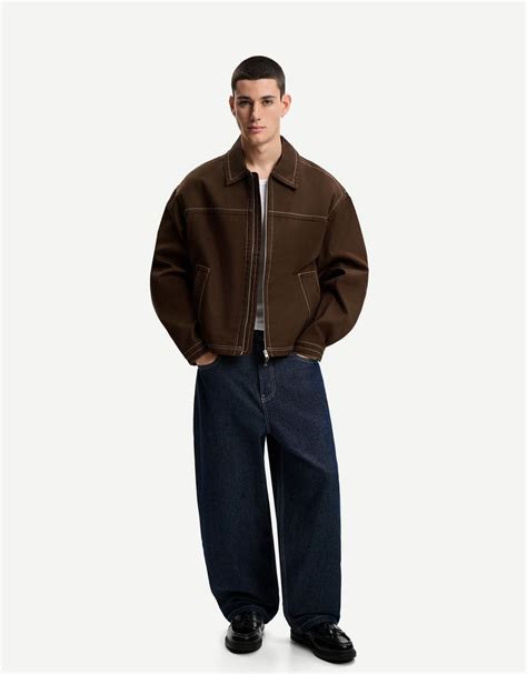 Contrast jacket - Men | Bershka