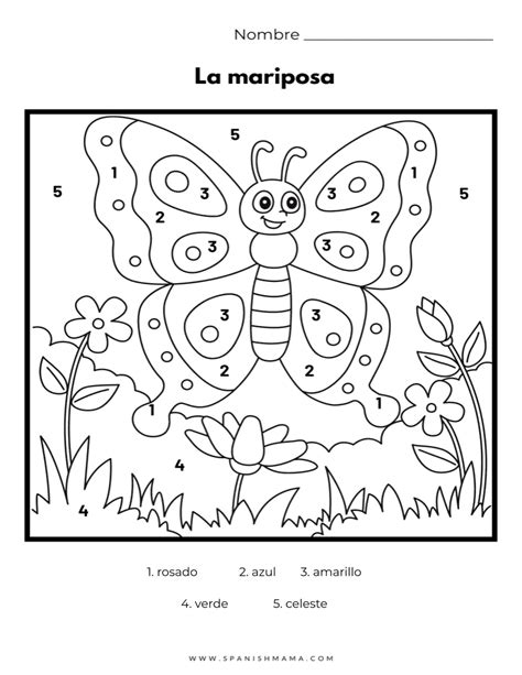 Image result for Spanish Color Words Worksheet