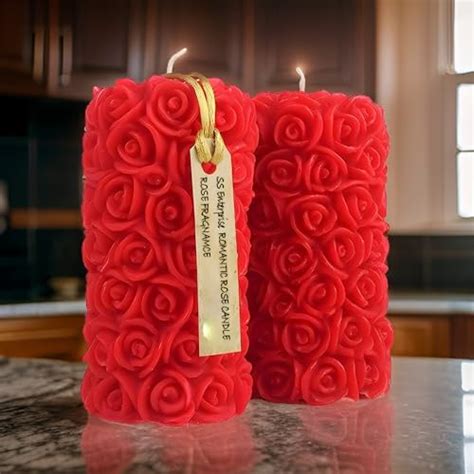 Rose Flower Shape Candle for Home Decor | Romantic Fragrance Candles ...