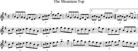 Mountain Top, The on folk tune finder