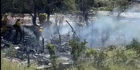 Homeless camp fire quickly contained by firefighters in Colorado Springs