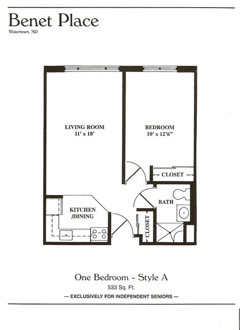 1 Bedroom Apartment Floor Plans