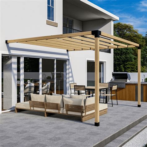 Zen Pergolas Versatile Attached Pergola Kit for 4x4 Wood Posts - India ...