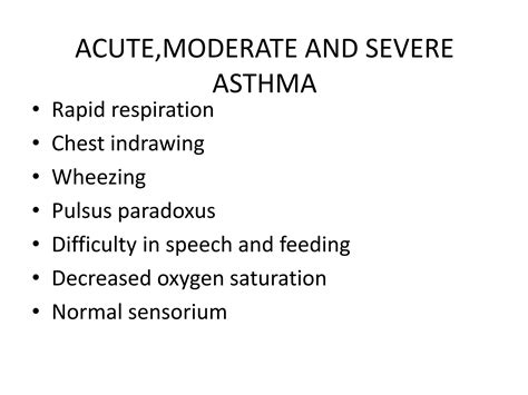 Acute exacerbation of asthma | PPTX