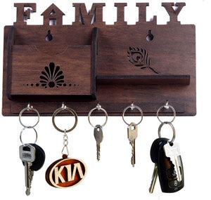 PARADISE INTERNATIONAL Moblie Stand With Desk And 5 Key Hook Holder ...