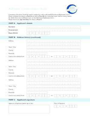 AccessNI Disclosure Application Form Continuation Sheet - Fill Out ...