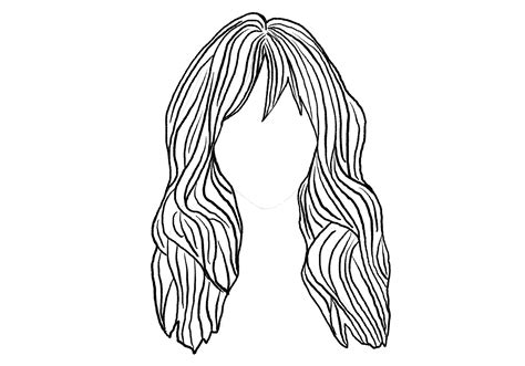 How To Draw Hair Middle Part at Brianna Curtis blog