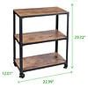 Mind Reader 3 Tier Rolling Cart On Wheels Black | Walgreens