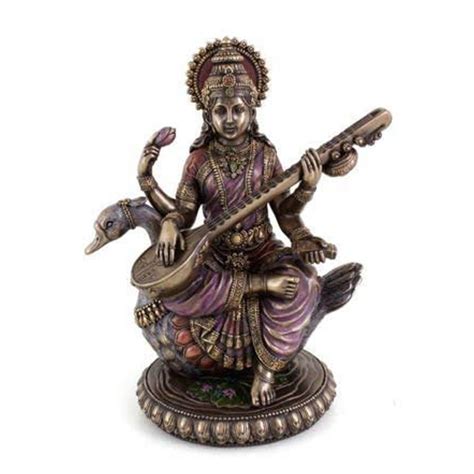 Polyresin Goddess Saraswati Idol Showpiece– CraftVatika