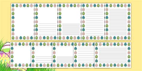Easter KS1 Page Borders – Easter Egg Borders - Twinkl