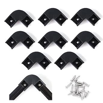 Muzata 8PACK LED Channel Black Corner Connector Kit L-Shape for U1SW ...