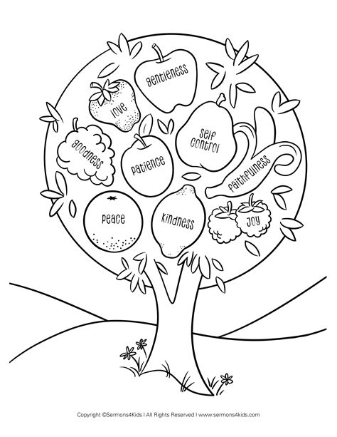 Twelve fruits of the holy spirit coloring page thecatholickid com – Artofit