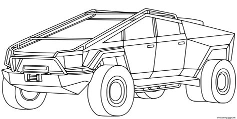 cybertruck coloring pages