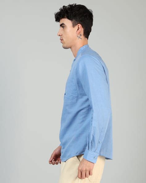 Buy Sky Blue Shirts for Men by Shein Online | sheinindia.in