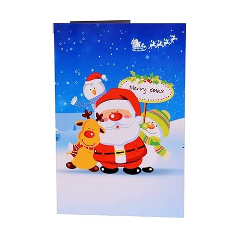 Merry Christmas Musical Greeting Card ( Blue Santa Card ) – Soundify