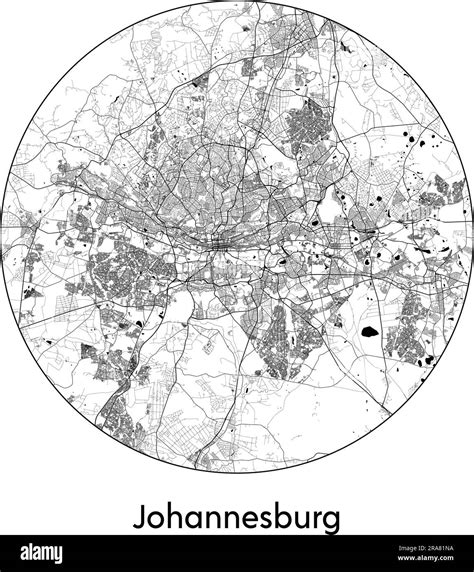 City Map Johannesburg South Africa Africa vector illustration black ...