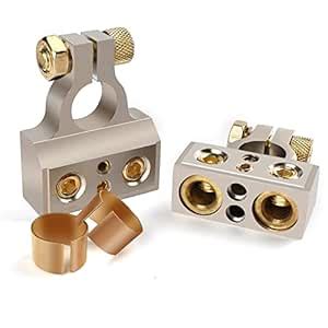 LotFancy Battery Terminal Connectors, 2PCS 0/2/4/8/10 Gauge Positive ...