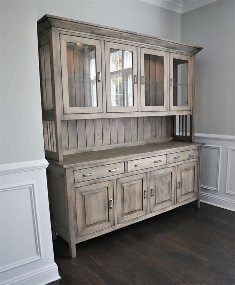 This handmade hutch is built from solid hard maple and stained in our ...