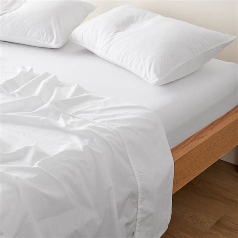 Leo Washed Cotton - White Fitted Sheet | Sheet Society