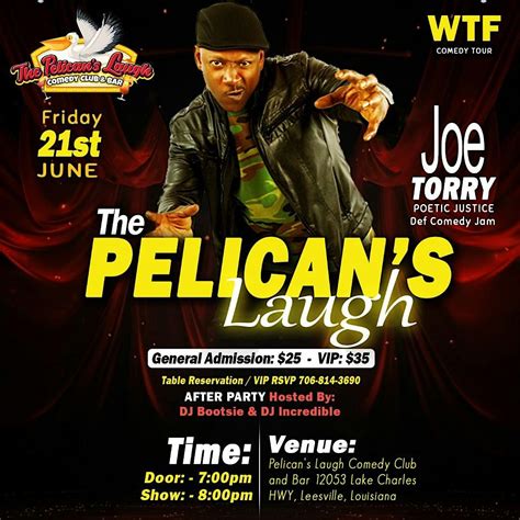 Joe Torrys Def Comedy Jam, The Pelican's Laugh Comedy Club & Bar ...