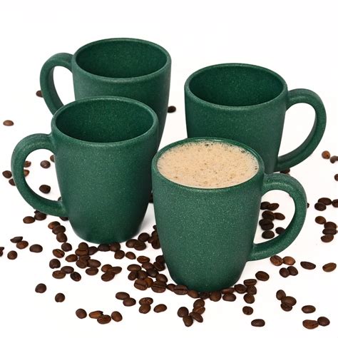 Buy Eha Set of 4 Earth-Friendly Classic Coffee Mug | 300 ml | Made with ...