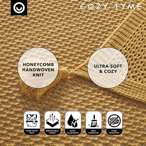 Cozy Tyme Audra Yellow 50-in x 60-in Acrylic Throw in the Blankets ...