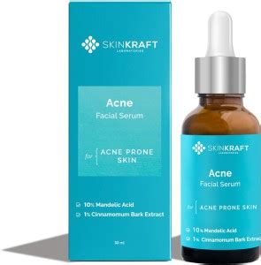 Skinkraft Acne Facial Serum For Acne & Scarring With Mandelic Acid ...