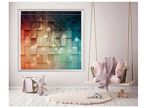 printed Blackout Roller Blinds for Window Geometric Prints – Kayra E ...