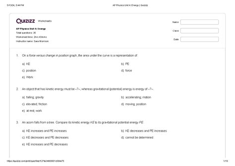 Image result for AP Physics Worksheet