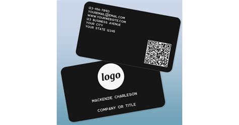 Business Cards with QR Code and Logo 的图像结果