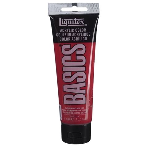 htconline.in| Liquitex Basics Acrylic Cadmium Red Deep Hue - 118ml (311)