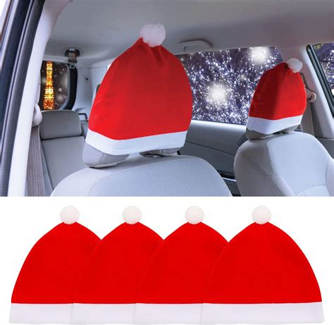 Amazon.com: Ouzorp Christmas Car Decoration Car Headrest Covers, 4 Pack ...