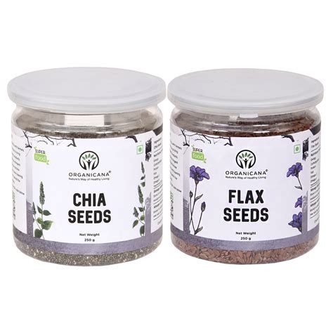 Combo Pack: Chia Seeds & Flax Seeds - 250g Each