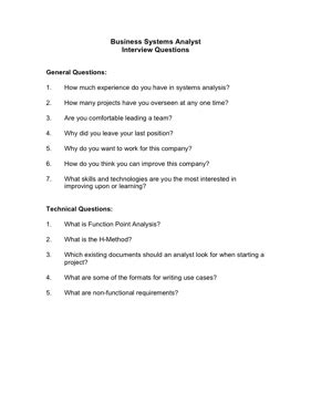 Image result for Systems Analyst Interview Questions