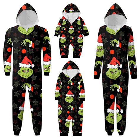 Matching Christmas Pajamas for Family (Black) - Cozy Christmas Pjs for ...