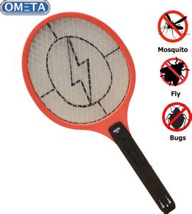 OMETA Electric Mosquito Racket-Black&Red Electric Insect Killer Indoor ...