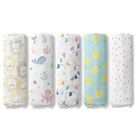 Buy Haus and Kinder 100% Cotton Muslin Swaddles Wrap for Newborn Baby ...